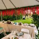 Artificial Wisteria Hanging Flowers Fake Wisteria Flower Garland Silk Vines Rattan Decor for Home Wedding Arch Wall Garden Greenery Bedroom Outdoor Office Party Decoration (48, Red)