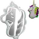 3D Aluminum Unicorn Shape Cake Pan Tin Bakeware Cake Decorating Mould for Chocolate, Jelly, Pudding, Handmade Soap, Candy, Mousse