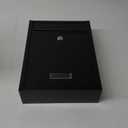 Ydocabinit Wall Mount Mailbox, Large Capacity Mailbox for House Outside with Flag Kit Galvanized Steel Rust-Proof Metal Post Drop Box, 15.74"×9.84"×4.33" Flower Hollowed Wooden Patterned Metal Sheet