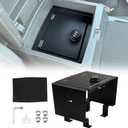Center Console Safe Organizer Compatible with 2024 Toyota Tacoma Accessories Lock Box with Digit Combo Gun Armrest Safe Lockbox Storage Box
