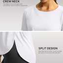 Soothfeel Women's Short Sleeve Workout Shirts Breathable Yoga T-Shirts with Side Slits Athletic Tee Tops