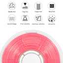IEMAI Transparent PLA Filament 1.75mm, Clear Glitter Rose Red, Sparkling 3D Printer Filament Up to 600mm/s Printing, 1kg Spool for Artistic Creations & Home Decor