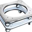 2 Pack Movable Propane Cylinder Base, Fixed Propane Tank Tray with Brake Wheel, 5-30ib Gas Cylinder Fixed Shelf, Used for Gas Cylinder Consignment and Fixed Storage