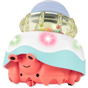 Skip Hop Baby Crab Crawl Toy Stack & Crawl 4-in-1 Sensory Development Infant Tummy Time Toy with Lights Sounds and Music Age 5m+