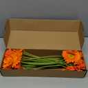 IPOPU Daisy Flowers Artificial,20PCS Orange Flowers Gerbera Daisy Fake Daisies for Wedding Party Office Home Decorations(Orange)