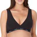 Hanes Women's Maternity Nursing Bra, Lounge Nursing Bralette, Moisture-Wicking, Odor Protection (Black, XXL)
