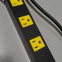 SURAIELEC 12 Outlet Long Metal Power Strip, 15 FT Cord Surge Protector, Angled Flat Plug, Wide Spaced Outlet Power Bar, 15A Breaker, Wall Mountable, Industrial Heavy Duty for Work Bench, Shop, Garage