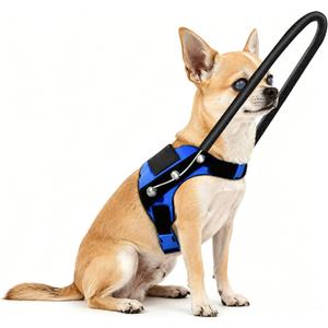 Protective Halo Harness for Blind Dogs, Adjustable Collision Prevention Vest with Soft Padding and Secure Fit for Small and Medium Dogs (14-18in)