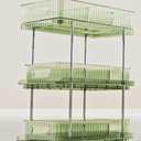 ESTHELLO 3-Tier Bathroom Counter Organizer: Vertical Storage Design for Crowded Counters, Vanity Organizer, Multi-Functional Organization, Vintage Green