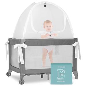 Mini Crib and Pack and Play Tent, Net Canopy to Keep Baby from Climbing Out, Breathable Mesh with Auto-Lock Zipper and Latch, Safety Tent for Travel and Sleep (Mosquiteros para Cunas de Bebes)