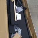 IDEALHOUSE Full Floating Bed Frame with LED Lights & Charging Station, Upholstered Platform Bed with Storage Headboard, Wood Slats Support, No Box Spring Needed, Easy to Assemble, Black