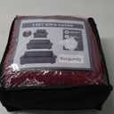 Peryiter 3 Pcs Slipcover Set for Couch Furniture Covers for Sofa Loveseat Couch Arm Chair, Form Fit Stretch, Wrinkle Free, Furniture Protector(Burgundy, Velvet)