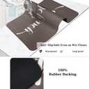 Bath Mat, Bathroom Mat Rugs Super Absorbent Shower Mats Non Slip Quick Dry Thin Rubber Mats for Bathroom Floor Fit Under Door, Shower Rug for Bathtub, Shower, Beige (2'3" x 1'5" (Rectangular), Rectangle White-dark)