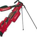 Golf Stand Bag, Lightweight Golf Easy Carry Bag with Padded Strap Durable Pitch n Putt Golf Bag, Practice Ranger Sunday Golf Bag for Men & Women (red-1)