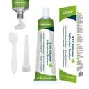 RTV Silicone Adhesive Sealant 100% Silicone Sealer All-Purpose Caulk Waterproof Stronger Adhesion, Shrink & Crack Proof Caulking for Car, Kitchen, Window, Bathroom, Door (Clear, 3.4 Fl. Oz.)