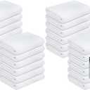 100% Cotton Bath Towel Set Pack of 24|500 GSM|Soft Large Bath Towel|Super Absorbent|Quick Dry|Ideal for Pool Home Gym Spa Hotel|Perfect for Daily Use|Bath Towel Set 24x48 Inche|White