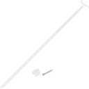 uxcell 29"-53" Draw Rod for Cordless Blinds, Telescopic Rod to Pull Window Shades Up and Down, Clothes Hanger Hook Pole, Aluminum Alloy Blinds Tilt Wand for Roller Shades, White
