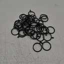 40 PCS Black Curtain Rings, Curtains Ring with Eyelet Apply for Up to 1 1/4-inch Curtain Rod (1.5 Inch Drapery Rings)