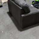 Signature Design by Ashley Navi Faux Leather Modern Loveseat, Gray