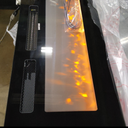 70" TV Stand for Living Room, Modern Entertainment Center & Media Console, Fits TVs up to 80", Storage Cabinet with Shelves, 36" Electric Fireplace with LED Flame (All Black)