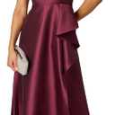 Adrianna Papell Women's Embellished Mikado Gown (Red, M)