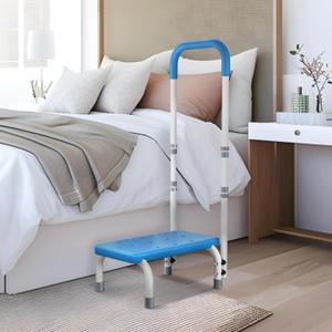 FORTEMOTUS Medical Step Stool with Handle for Elderly - Sturdy Lightweight Step Stool for Bedside for Adults, Non-Skid Rubber Platform Stepping Stool, Safely Supports up to 330 Pounds,Blue