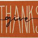 Artoid Mode Give Thanks Pumpkin Thanksgiving Welcome Decorative Doormat, Seasonal Fall Low-Profile Floor Rug Switch Mat for Indoor Outdoor 17x29 Inch