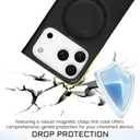 Rssviss for iPhone 17 Pro Wallet Case, Flip Folio Case Compatible with Magsafe, RFID Blocking Card Holder Kickstand, Shockproof iPhone Cover Men Women for iPhone 17 Pro 6.3" Black