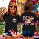 Birthday Girl Shirt for Kids Its Me Hi Im The Birthday Girl Tshirts Outfit Magic Kingdom Graphic Tees Tops (Black)