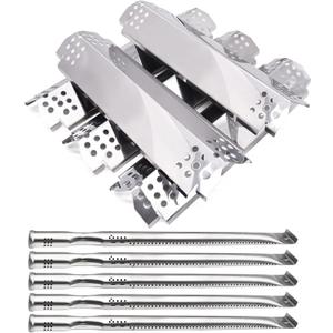 Adviace Replacement Parts for Nexgrill 720-0882A 720-0896 720-0925 720-0896B 720-0896C 720-0896E Grills, 5 Pack Grill Flame Tamers Heat Shields & Grill Burner Tubes Replacement