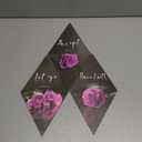 3 Pcs Purple Wall Decor Inspirational Rose Bathroom Decor Wooden Purple Wall Art Office Wall Decor with Accept Let Go Have Faith Sign for Girl Women Living Room Bedroom(12 x 7 Inch)