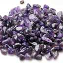 WAYBER 1 Lb/460g Natural Purple Amethyst Quartz Crystal Stones Irregular Decorative Pebble Rock Sand for Aquarium/Fish Turtle Tank/Vase Fillers/Air Plants/Succulent Plants Decor (Fill 1 Cup)