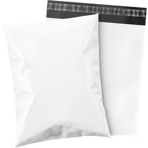 Shop4Mailers 7.5 x 10.5 Glossy White Plastic Self Seal Poly Mailer Flat Bags Waterproof Shipping Envelope 1.7 Mil for Apparel, Clothes, Shirts, Books  Permanent Adhesive Seal (1000 Pack)