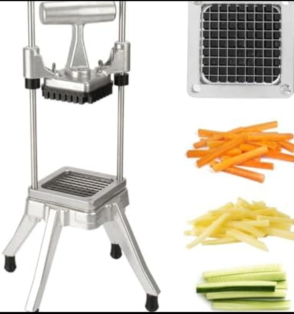 POWLAB Commercial Chopper Cutter - Heavy Duty Stainless Stee Dicer for Fruit, Vegetable, Tomato, Peppers, Onion, Potato - 1IN1, 3/8''