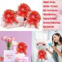 20 Pieces Pull Bow Gift Wrapping Pull Bow Ribbon Pull Bows for Birthday Christmas Wedding Baskets Valentine's Day Gift Boxes Bows(Red)
