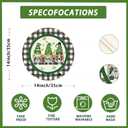 XCHI Plaid Gnomes Shamrocks Clovers Golds St. Patrick's Day Round Placemats Set of 4 Table Mats for Party Home Kitchen Dining Table Decorations 14x14 Inch