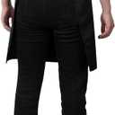 Twistover 5 Pack Half Bistro Aprons with 2 Pockets Unisex Black Server Apron with Extra Long Front Waist Ties for Men Women