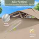 GVDV 10x10 Pop Up Tent with 4 Sidewalls, One Push Canopy, CP23B, Khaki