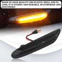 2PCS LED Side Marker Lights Compatible with BMW 1 3 5 Series E36 E46 E60 E87 E90 E92 X1 X3, Driver & Passenger Side Front Fender Turn Signal Smoked Lens Dymanic Amber Lights, Car Accessories