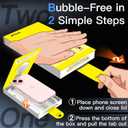 JETech Screen Protector for iPhone 15 6.1-Inch, One-Step Easy Installation with Auto-Alignment Bubble Free Box, 9H Tempered Glass Film, HD-Clear, 3-Pack