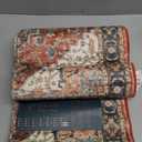 jinchan Runner Rug 2x5 Washable Kitchen Hallway Runner Soft Thin Vintage Low Pile Non Slip Distressed Carpet Oriental Medallion Rug for Bathroom Bedroom Laundry Room Terra Red Multi