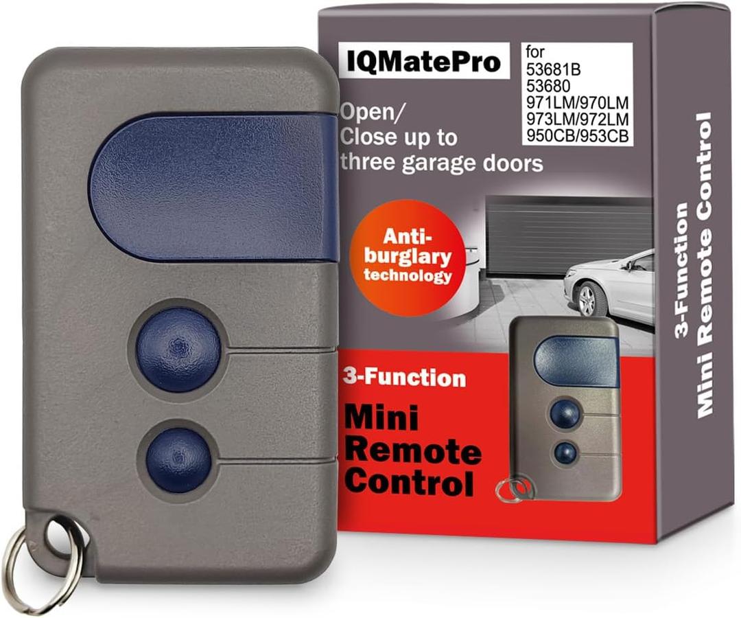 for Sears Craftsman Garage Door Opener Remote 139.53681B HBW1255 390MHz Liftmaster 971LM 973LM Chamberlain 950CB 953CB with Red or Orange Learn Button (Mini Version)