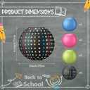 12 Pcs Chalkboard Brights Classroom Paper Lanterns 10 Inch Classroom Hanging Decoration Multi Color Brights Round Paper Lantern for Home Wall Supplies Birthday Party Decoration(Dot)