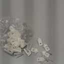 25 Sets Wire Shelf Clips, Down Wall Clips with Screws & Anchors - Plastic Heavy Duty Wall Clips for Closet Shelf Brackets, Wire Shelving Accessories (White)