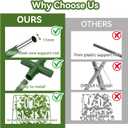 TOCCYARD Cucumber Trellis for Raised Bed, U-Shape Garden Trellis for Climbing Plants Outdoor, Metal Arch Trellis for Vegetables, Plant Support for Tomato, Pea, Zucchini, Squash