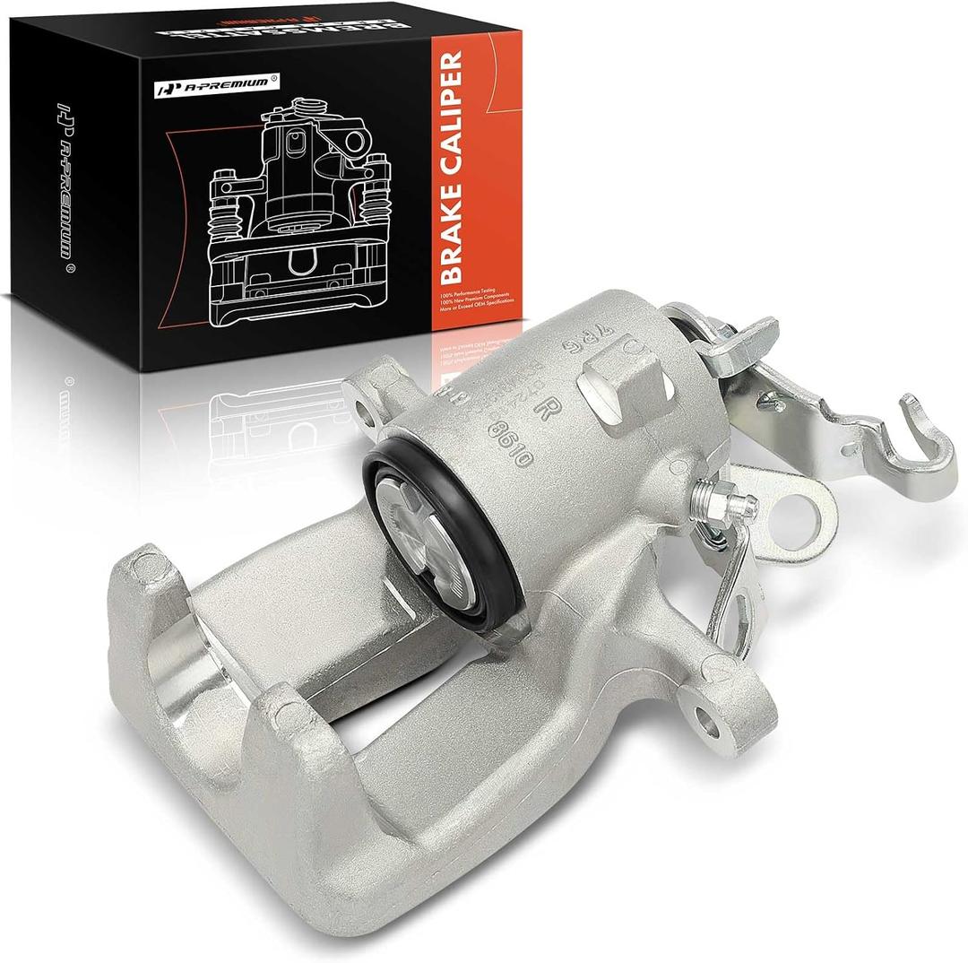 A-Premium Disc Brake Caliper Assembly Without Bracket Compatible with Select Audi and Volkswagen Models - A3 2006-2008, TT 2008-2009, For Jetta 2009-2010, GTI 2010-2011 - Rear Right Passenger Side