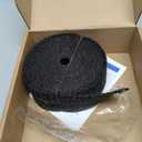 NEZUIBAN 2" x 50FT Exhaust Heat Wrap, 1400F High Temp Fiberglass Header Wrap Heat Shield Tape with 12 Stainless Steel 304 Locking Ties for Motorcycle & Automotive