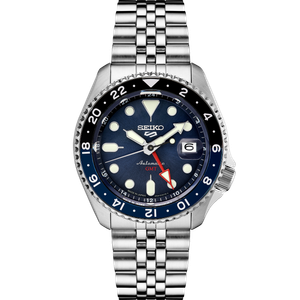 Seiko 5 Sports SSK003 Blue GMT Automatic Stainless Steel