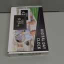 Digital Calendar Dementia Alarm Clock with Day and Date for Elderly - 15 Alarms 5 Colors Display Large Display Alzheimers Clock Large Digital Clock for Seniors (7in Black)