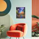 Landscape Paint by Numbers Kit for Adults Beginner Starry Night Oil Painting Kit Adult Paint by Number Kits on Canvas DIY Painting for Beginners Art by Numbers for Gifts Home Wall Decor 16x20 Inch (YF027)